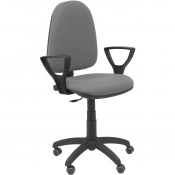 Silla de Oficina Ayna Bali Gris con Brazos Fijos y Ruedas de Parqué