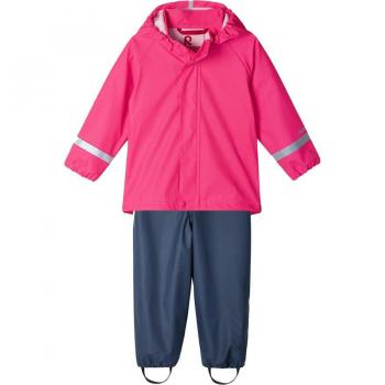 Reima Tihku Kid's Waterproof Rain Set in Candy Pink for Ages 1-2