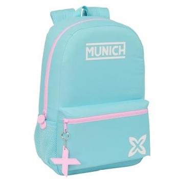 Mochila Escolar Munich Heaven Celeste 30 x 46 x 14 cm, adaptable a carro, cómoda y versátil, ideal para niños de diferentes edades, calidad y resistencia