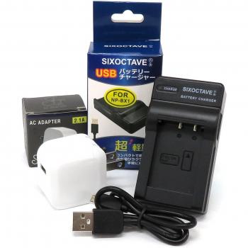 Cargador Rápido AC Compatible con Cámara Digital Sony HDR y VLOGCAM II Negro