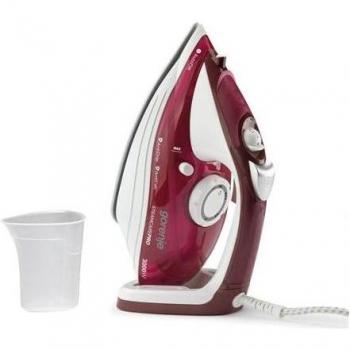 Gorenje SIH3000RBC Steam Iron - 3000W, 350ml Water Tank, 40g/min Continuous Steam, Red/White
