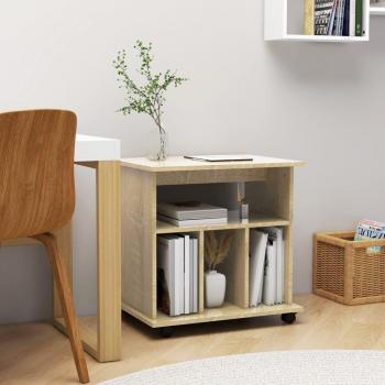 Armario con ruedas Sonoma Oak 60x45x60 cm Madera multicapa Marrón