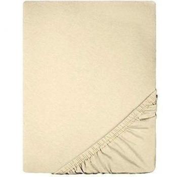 CelinaTex Lucina Sábanas Ajustables Revestimiento para Cama Boxspring algodón 90x200-100x200 cm Natural