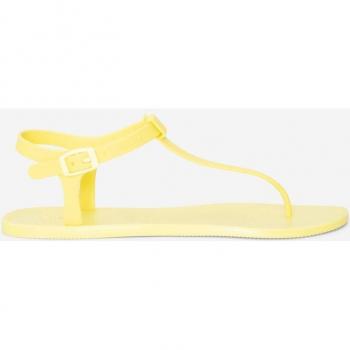 Sandalias planas de mujer amarillas Ecoalf