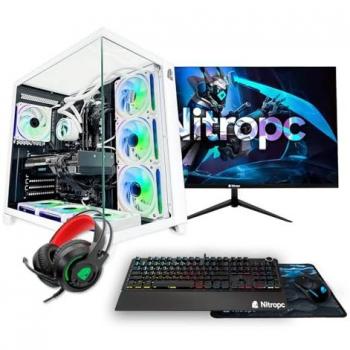 PC Gaming NitroPC Pack Gold Plus V2 Blanco - AMD Ryzen 7 5800X, RTX 5060 8GB, RAM 32GB DDR4, M.2 2TB SSD, Windows 11, Accesorios