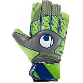 uhlsport Tensiongreen Soft Advanced Guantes de Portero, Unisex Adulto, Gris Oscuro/Verde