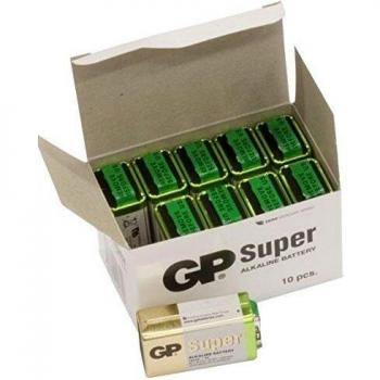GP 9V-PP3 - Bateria Super Alkaline, 1 caja
