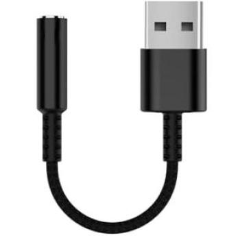 Adaptador de Audio USB-A a 3.5mm Estéreo Negro - 0.15m