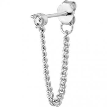 Ear Candy - Piercing Mica de plata bañada en rodio