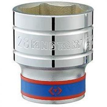 Llave de vaso estándar métrica 6 puntos 1/2 - 7 mm, corta, cromada