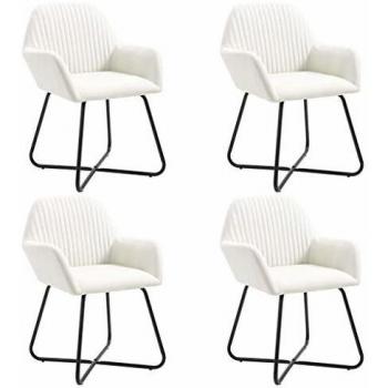 Cream Fabric Dining Chairs Set of 4