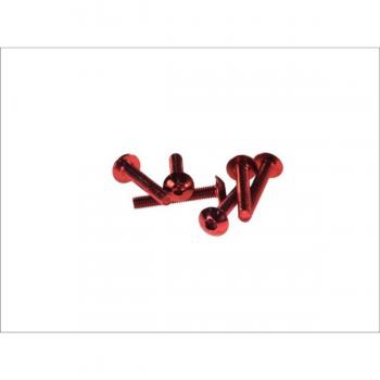 Kit de 6 tornillos allen con alomada M5x30 rojo JY-HWSA-M5X30MM-Red 8430525036710, tornillo hexagonal plano M5x30 rojo VICMA VIC-TA