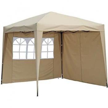 Angel Living Cenador Pop-Up Plegable 2.5 * 2.5m con 2 Lados de Telas, Gazebo con Bolsa De Transporte, Carpa Plegable para el Exterior