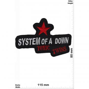 Parches - System of a Down - Toxic Twins - MusicParches - Rock - Chaleco - Parche Termoadhesivos Bordado Apliques - Patch - Give Away Regalar