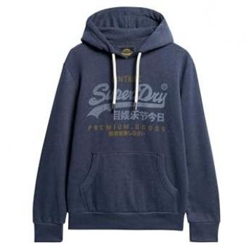 Sudadera con capucha Superdry Classic Vintage Logo azul marino - S, para hombre, diseño clásico, logo vintage, color marino