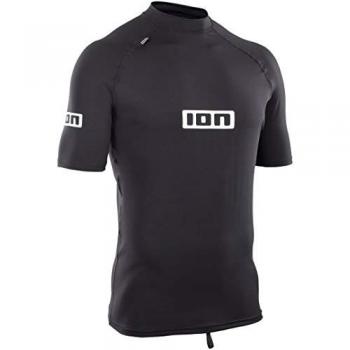 Ion Camiseta Promo Rashguard Negro Hombre Adulto, Manga Corta, Protección UV, Talla 46/XS