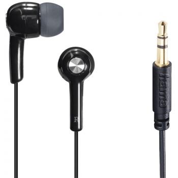 Auriculares Hama Gloss Alámbricos Intrauditivos para Disfrutar de la Música en Color Negro y Gris