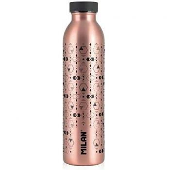 BOTELLA ISOTÉRMICA DE ACERO INOXIDABLE 591ml SERIE COPPER, NEGRO MILAN