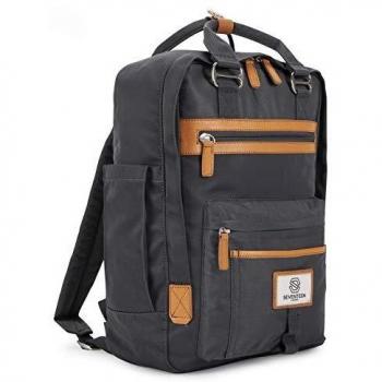 SEVENTEEN LONDON - Mochila 'Wimbledon' Moderna, Sencilla y Unisex con un Acabado Gris Oscuro en el Estilo de una Mochila escandinava, computadora portátil de hasta 13