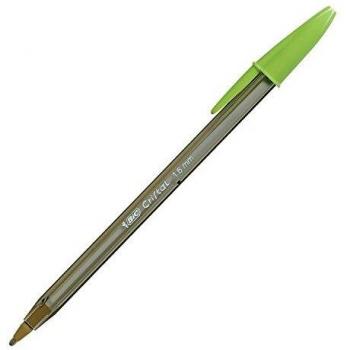 Bolígrafo Bic Cristal Fun, Color Lima con Punta de 1.6mm