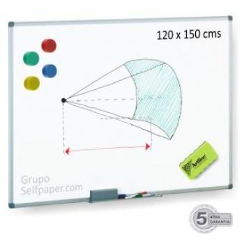 Pizarra blanca magnética lacada Faibo 120x150 cm