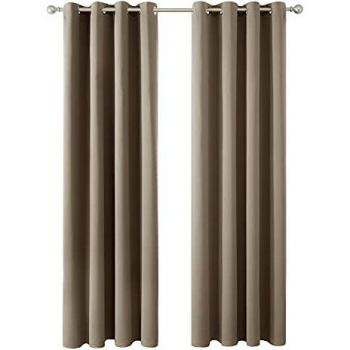 Amazon brand z umi cortinas salon y dormitorio opacas aislantes termicas con ojales 2 piezas 140 x 280 cm caqui
