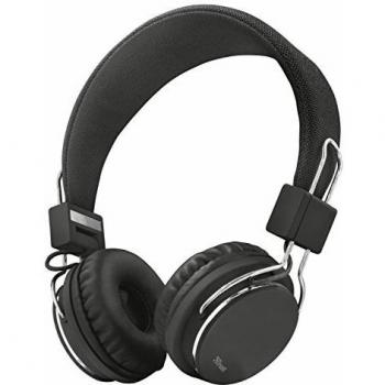 Auriculares Diadema Trust Ziva Urban Negros con Micrófono, Plegables, Mando a Distancia en Cable y Clavija 3.5mm