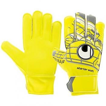uhlsport Eliminator Starter Soft Guantes, Amarillo flúor Lite/Gris, 6