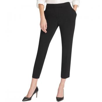 DKNY Women's Foundation Solid Cropped Slim Pants - Black - Size 6