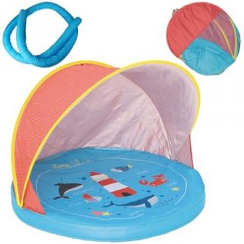 Olmitos Tienda Pop UP de bebé para Playa y Jardín – Manta/Parasol Protector de Sol y Viento – Plegable Compacto Muy Ligero – Incluye Funda y Ganchos para el Suelo