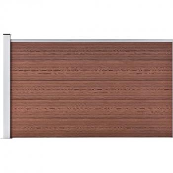 Valla de jardín de WPC marrón 175x105 cm vidaXL