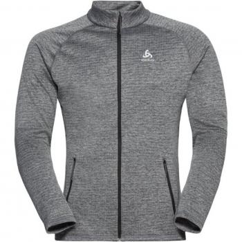 Odlo Tencia Full Zip Fleece Midlayer for Men - Dark Grey Melange
