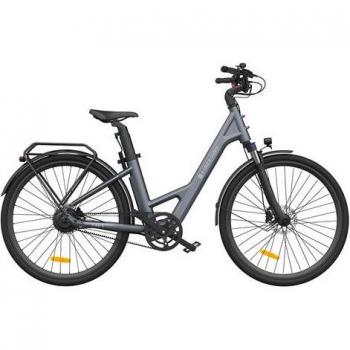 Bicicleta Eléctrica ADO Air 28 Pro - Motor 250W, Batería 36V9.6Ah, Autonomía Asistida 100KM, Freno de Disco Hidráulico - Gris