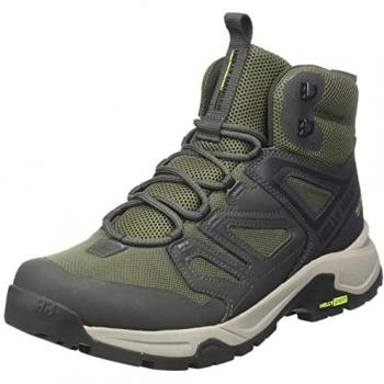 Bota de trekking Helly Hansen Stalheim HT para hombre, color gris oscuro con detalles en verde, talla 41 EU