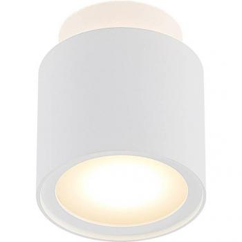 Plafón moderno Arcchio Walisa, vidrio esmerilado blanco, 2 llamas GU10, fabricado en aluminio, ideal para salón y comedor