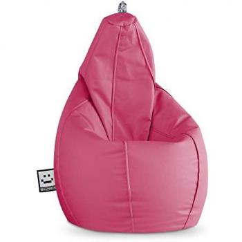 Puff Pera Polipiel Fucsia XL Happers - Cómodo, Ligero y Resistente