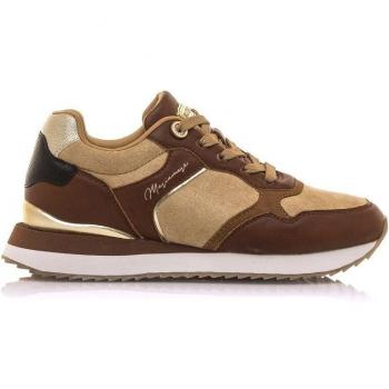 Mariamare 63333 Zapatillas Deportivas para Mujer, Color Marrón, con Cierre de Cordones y Puntera Redonda, Detalles Metalizados