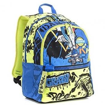 Mitama Mochila Plus, Super Fluo, Boy, escuela y tiempo libre, con sombrero de regalo y bolsa