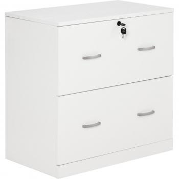 Vinsetto Cajonera para Oficina con 2 Cajones y Cerradura - Blanco