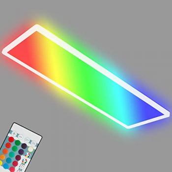 Panel LED Slim Dimmable RGB 22W con Control Remoto, Luz Indirecta y Tamaño 58x20x3 cm - Ideal para Sala, Dormitorio y Cocina
