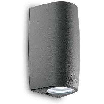 Aplique de exterior gris claro KEOPE 2 bombillas LED Up Down IP55 GU10