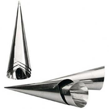 Ibili, Set de 6 Moldes Cornete de Acero Estañado, 11 cm - Ref.802000