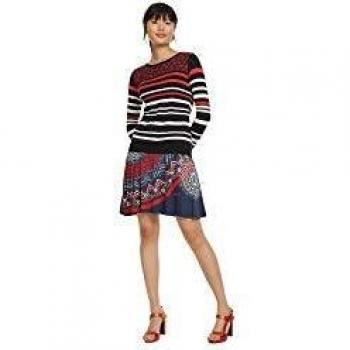 Desigual 19SWJF91 Nimes - Jersey con rayas de mármol