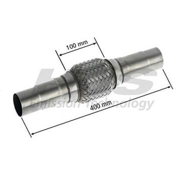 Unión flexible de escape HJS 83 00 8560, acero inoxidable interlock con tubo de conexión