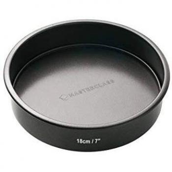 masterclass Non-Stick Sartén Sandwich Base Suelta Antiadherente de 18 cm, Acero, Negro