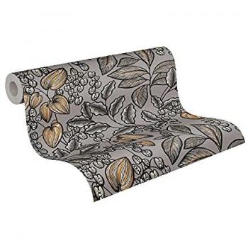 Papel Pintado No Tejido Impresión Floral, Diseño Botánico, 0.53 x 10.05 m, Multicolor