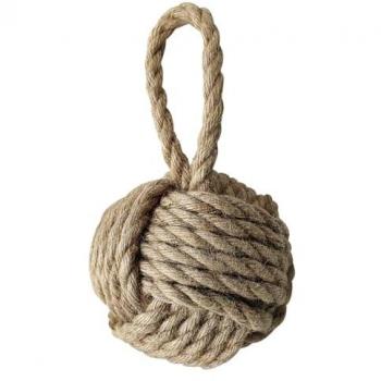 Tope de Puerta Colgante ORIGEN - Bola de Decoración Marrón 25x14x14cm