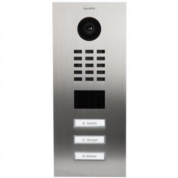 Intercomunicador IP DoorBird D2103V de Acero Inoxidable V2A con 3 Botones y Conexión Ethernet