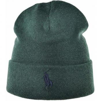 Polo Ralph Lauren Gorra para Hombre - Beanie, Logotipo de la Marca, FO HAT-HAT, Talla única verde