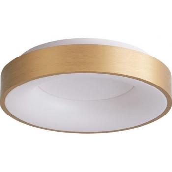 Lámpara de techo moderna Giulia Oro cepillado, empotrada, LED, color oro cepillado, luz blanca cálida 3000K, luminosidad de 2200lm